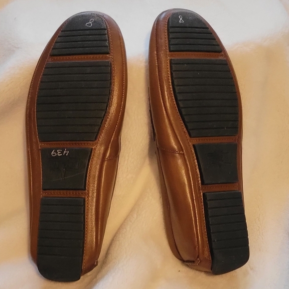 Flag Ltd Mens Brown Leather Slip-On Driver Loafers with Penny Keeper. Size 8 - Picture 4 of 9